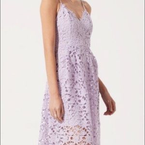 ASTR label lavender lace midi dress